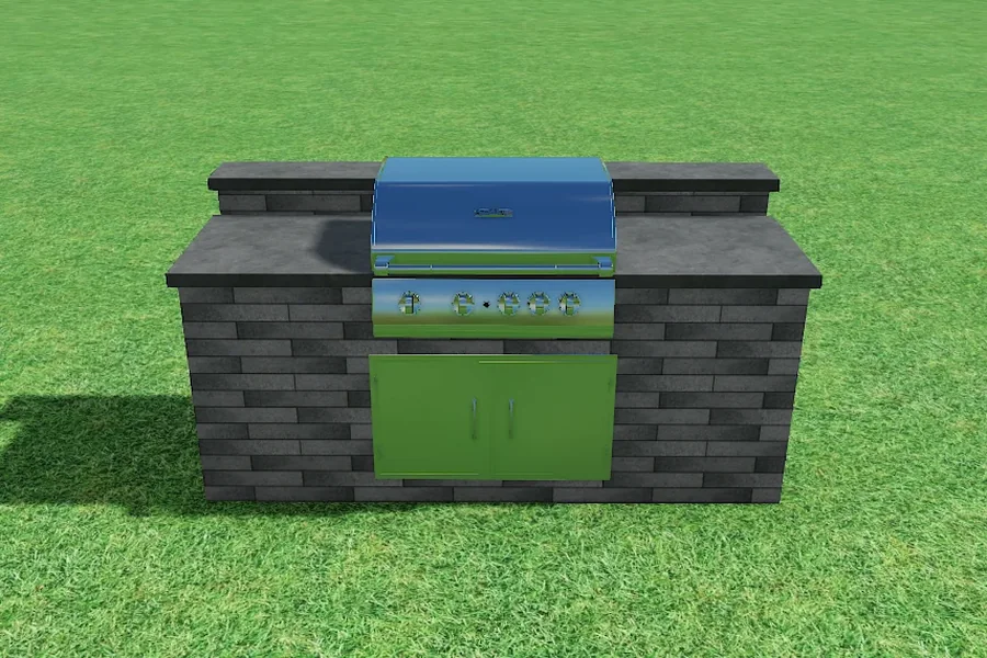 BBQ island — ModuPros 3D render
