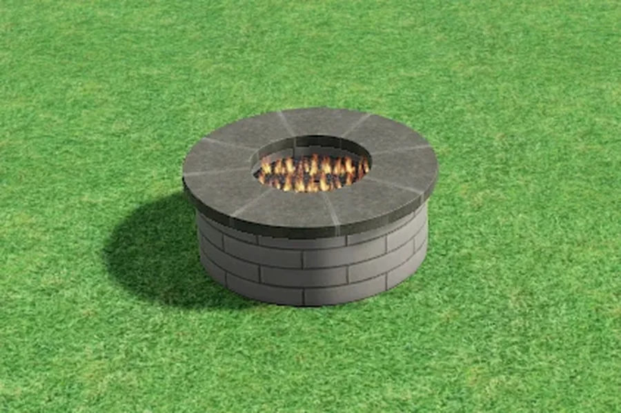 Round fire feature — ModuPros 3D render