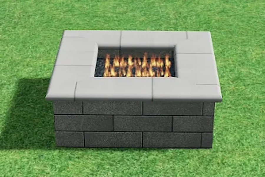 Square fire feature — ModuPros 3D render