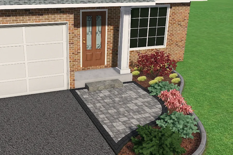 Front entry, built out — ModuPros 3D render