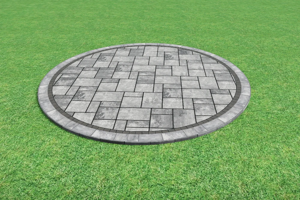 Circle patio — ModuPros 3D render