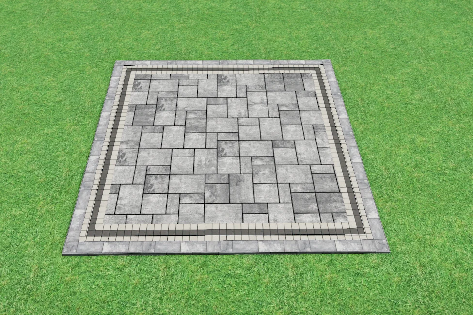 Square patio — ModuPros 3D render
