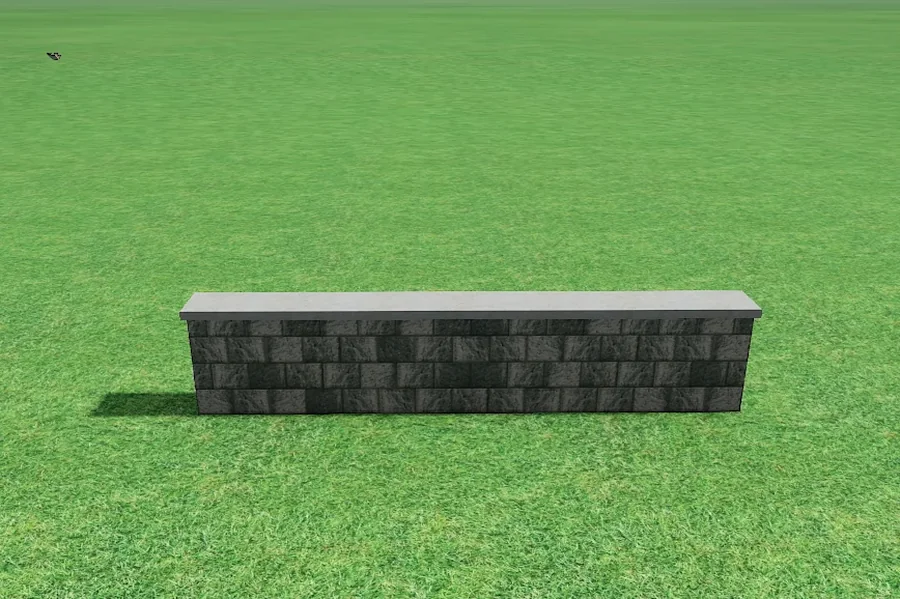 Retaining wall — ModuPros 3D render