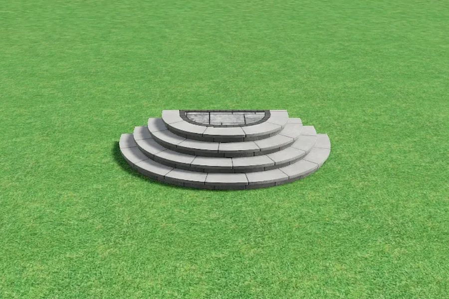 Rounded steps — ModuPros 3D render